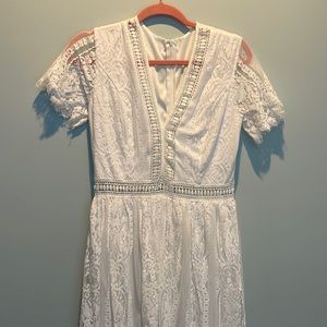 Dress bohemian style maxi dress. Size medium. Lace. 95%polyester. 5% Spandex